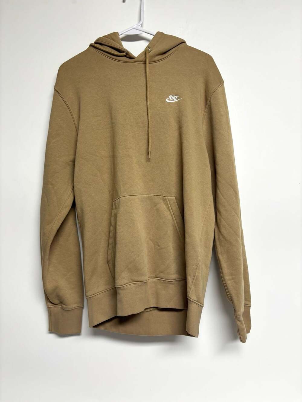 Nike Club Pullover Fleece Hoodie Size S Brown